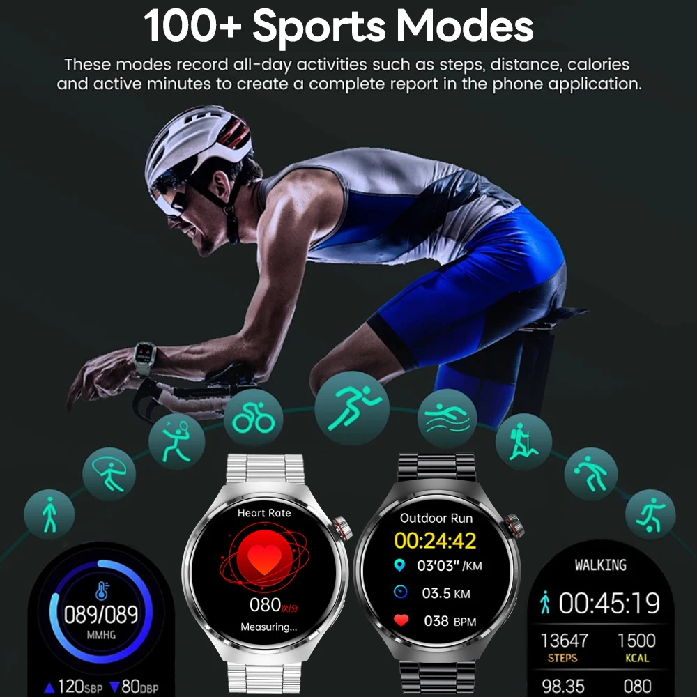 2025 جديد الراقية نظام تحديد المواقع الرياضة ساعة ذكية الرجال بلوتوث دعوة رصد معدل ضربات القلب الصحة أساور جهاز تعقب للياقة البدنية Smartwatch