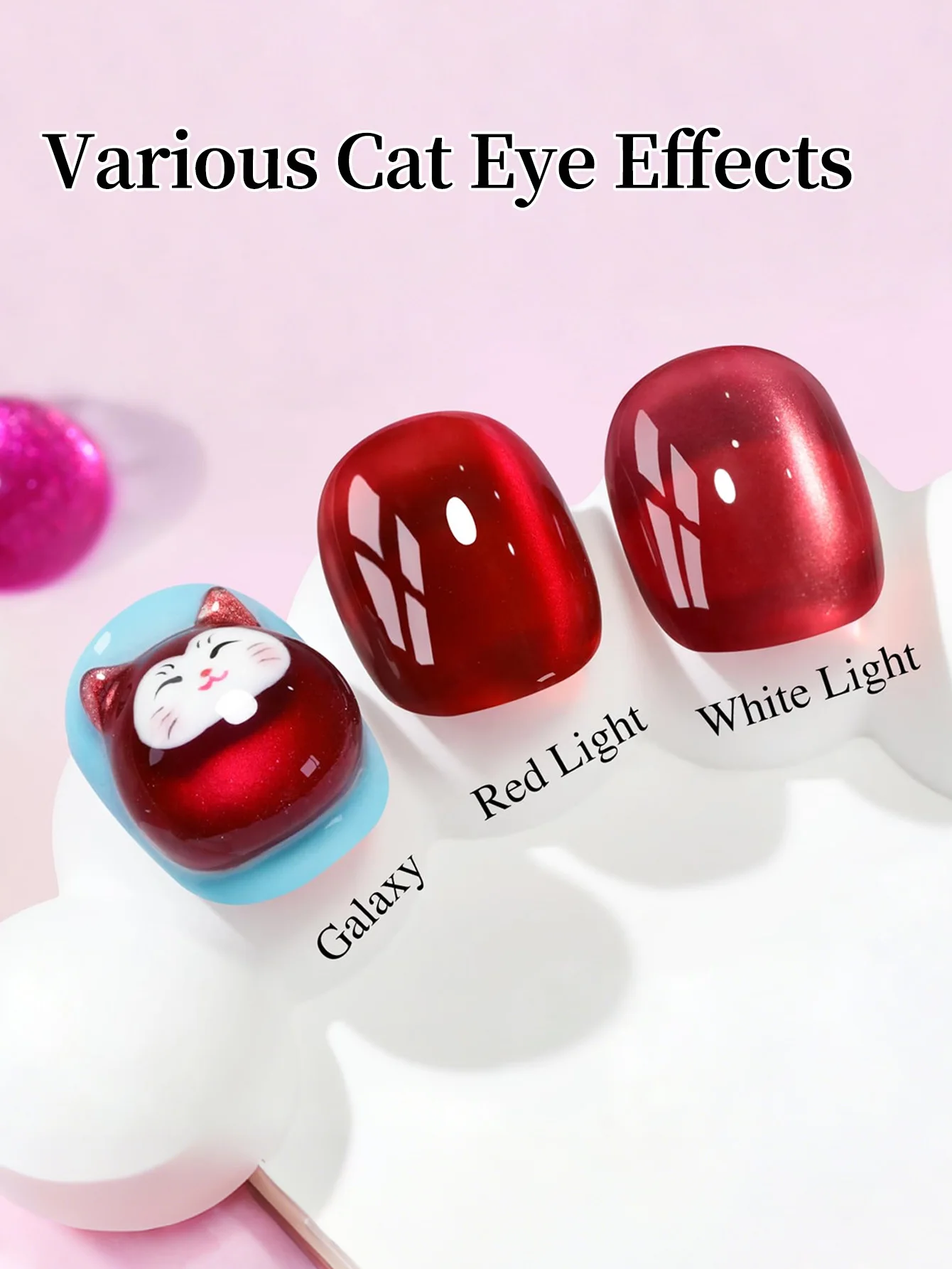 10ml 젤리 글라스 캣 아이 젤 폴리쉬 10ML 홀로그램 글리터 반짝임 투명한 색상 자석 네일 폴리쉬 살롱 DIY