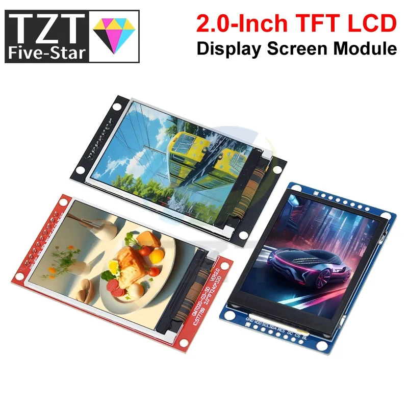 

TZT 2,0-дюймовый TFT-дисплей OLED ЖК-дисплей IC ST7789V 240RGBx320 Точечная матрица SPI-интерфейс для Arduio Полноцветный модуль ЖК-дисплея
