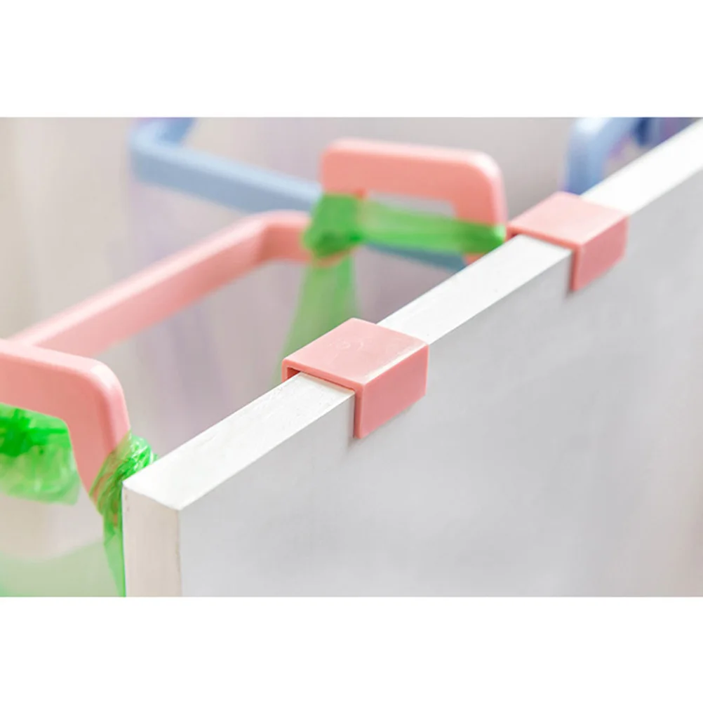

Plastic Bag Holder Rack for Kitchen Cabinet Door Trash Stand Garbage Sacks Hanger Removable Bracket Fits Under 2cm Thick Storage