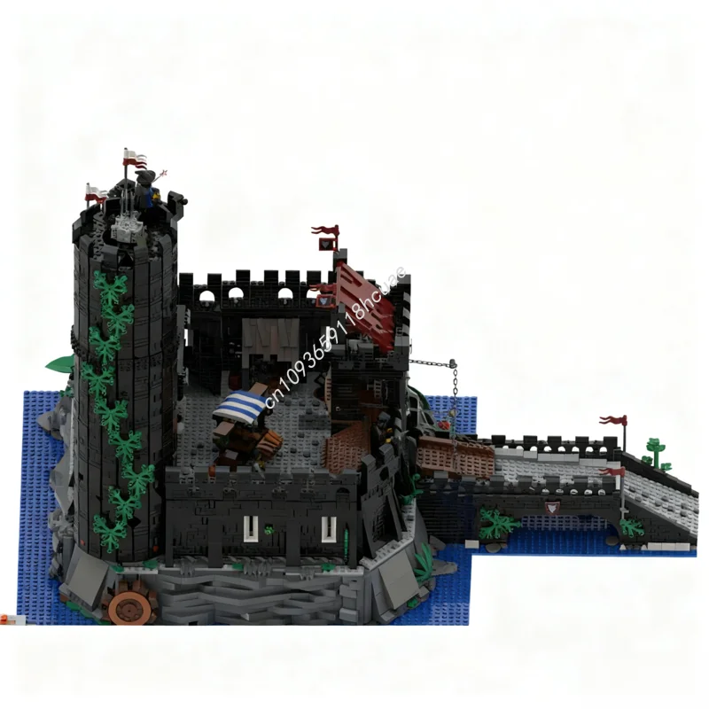 7824 elementy MOC Zamek Wolfpack Model Klocki Konstrukcyjne Zabawki Edukacyjne dla Dzieci DIY Architektura Klocki Prezent na Boże Narodzenie