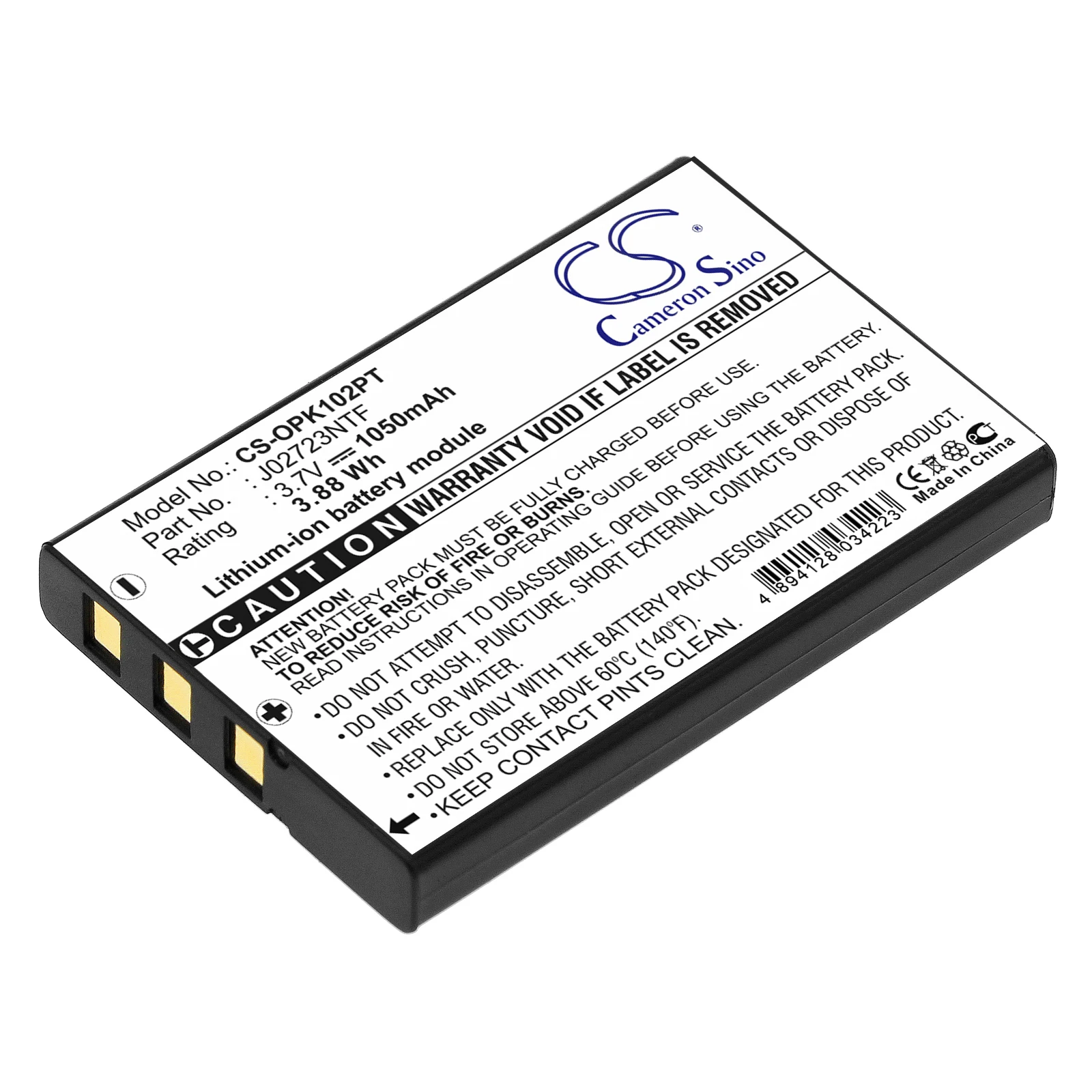 Cameron Sino 3.7V 1050mAh Projector Battery AP-60, Z60 for Optoma Pico PK101 Pico Pocket Projector, PK102, PK120, BB-PK12ALIS