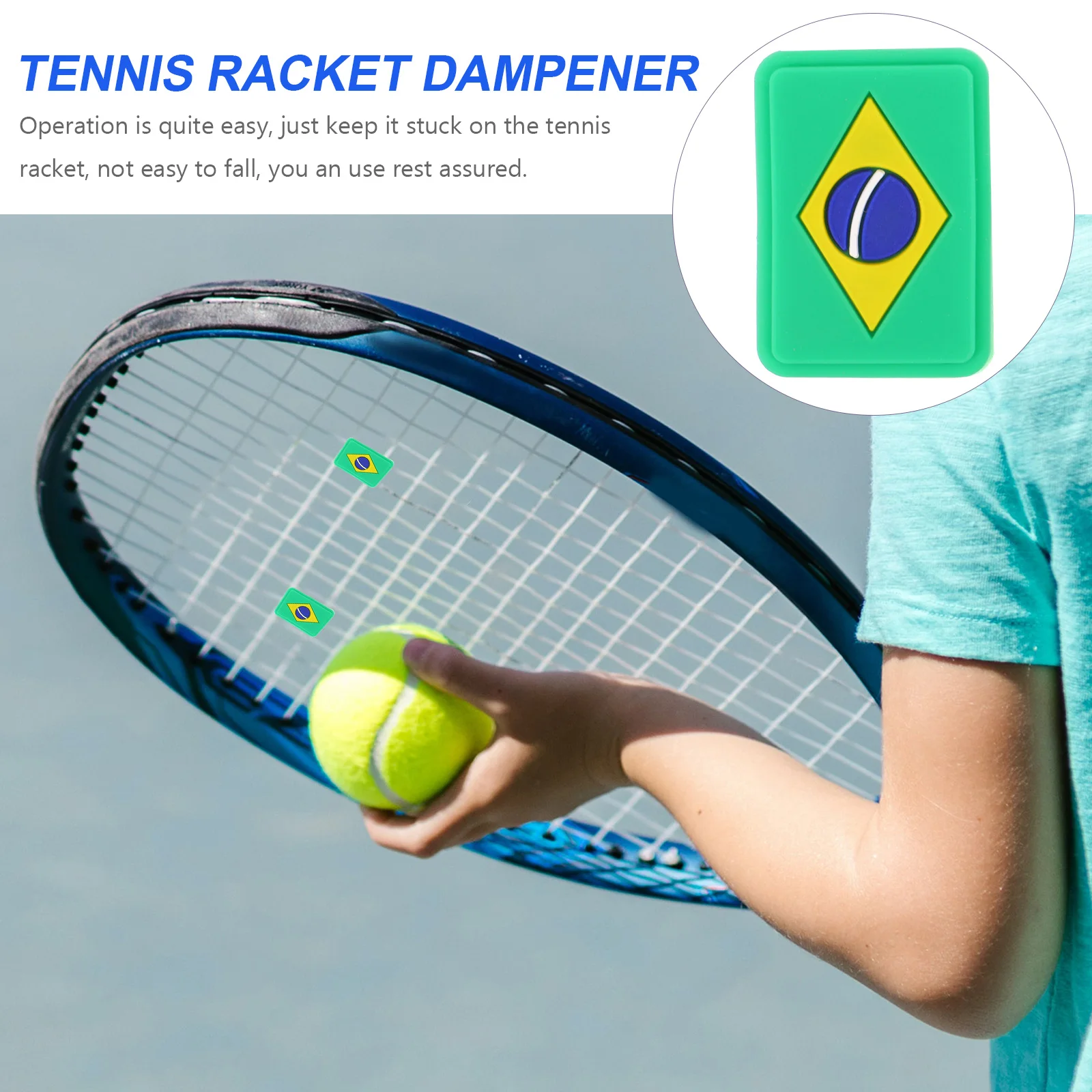 

6 Pcs Tennis Racket Shock Absorber Damper for Dampener Racquet Dampeners Flag Vibration
