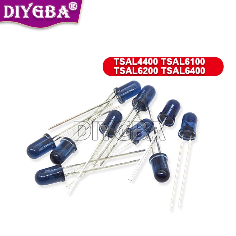 

20PCS TSAL4400 TSAL6100 TSAL6200 TSAL6400 940nm 2pin Infrared Emission Tube Diode Emitter 3mm 5mm 4400 6100 6200 6400