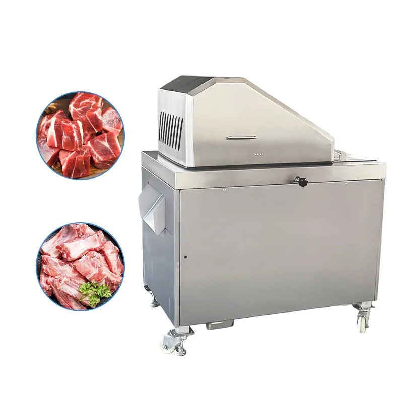 New Automatic Commercial Steak Cube Cutter Frozen Fish Chicken Duck Meat Dicing Machine Bone Cutting Machine SUS 304 Stainless