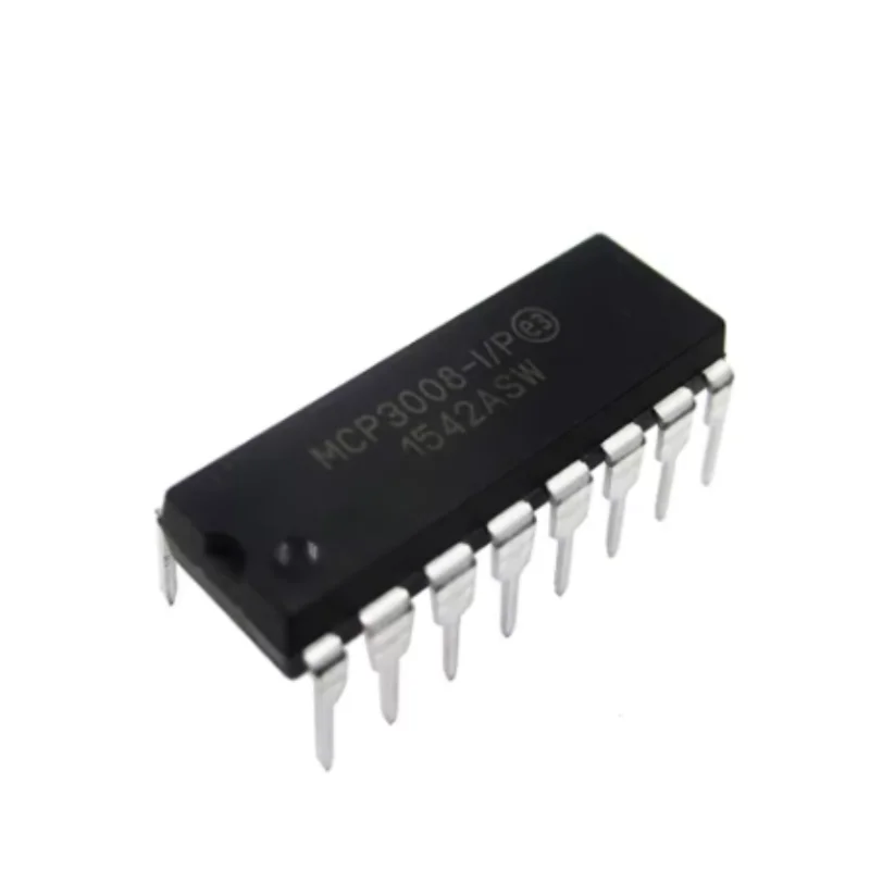 1/5PCS  MCP3008-I/P Mcp3008 ADC de 8 canales y 10 bits con interfaz SPI para Raspberry Pi