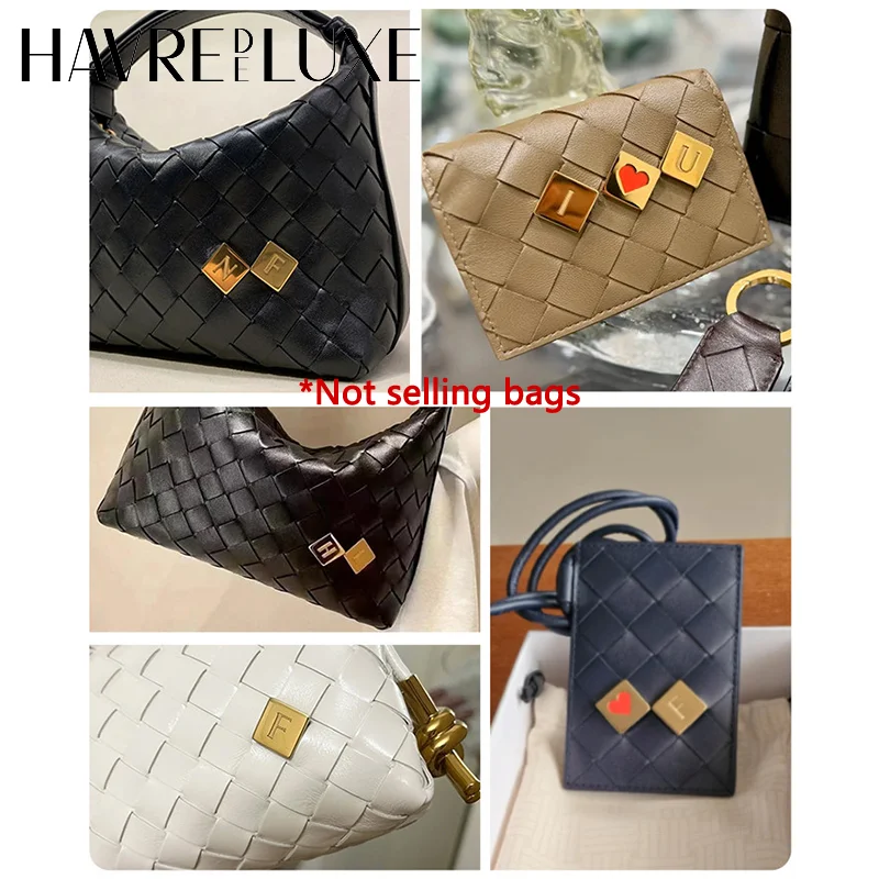 Letter Decoration Buckle For Woven Bags Handmade Diy Small Gold Buckle Durable Fashion High-quality Love Letter Bag Accessories