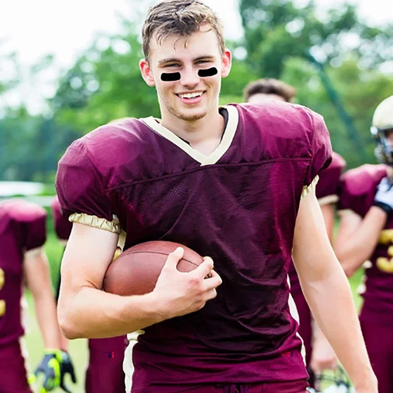 ملصقات عين البيسبول السوداء 100 قطعة من شرائط كرة القدم الرياضية القابلة للتنفس تحت العين للفتيات والأولاد والبالغين والأطفال #5