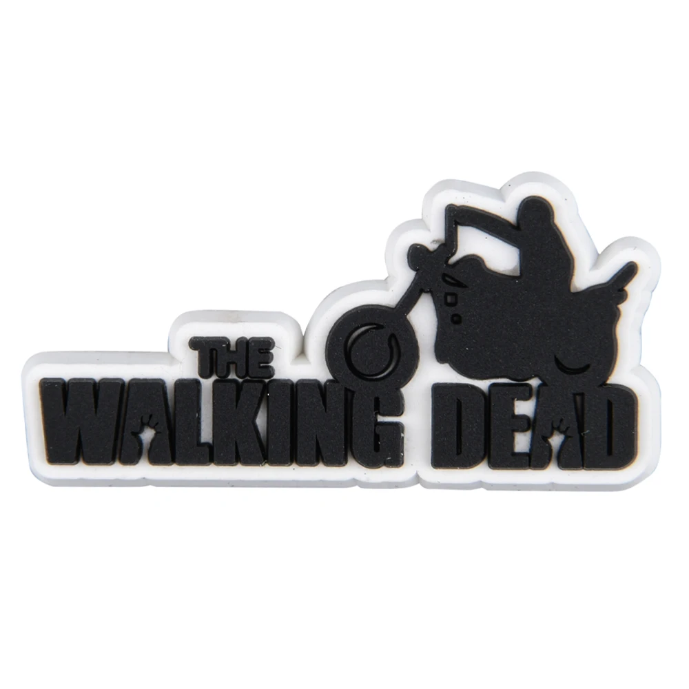 1PCS The Walking Dead Series PVC Shoe Charms Decoration for Clogs Sandals Wristband Bracelet Accessories Unisex Party Gifts