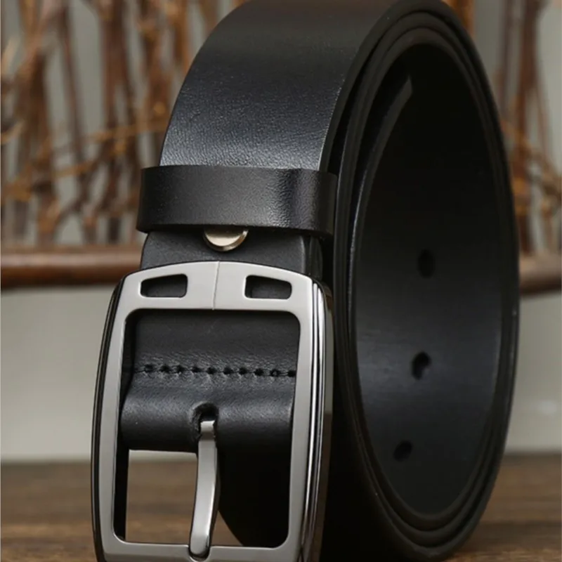 Anti-allergy ceramic belt for men leather top layer cowskin anti-metal allergy non-metal casual youth