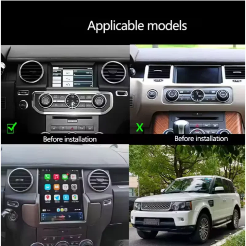 DSP GPS Navigation Car Radio For Land Rover Discovery 4 LR4 2009 2016 Android 14 Vertical Screen Car Stereo + Climate LCD Screen