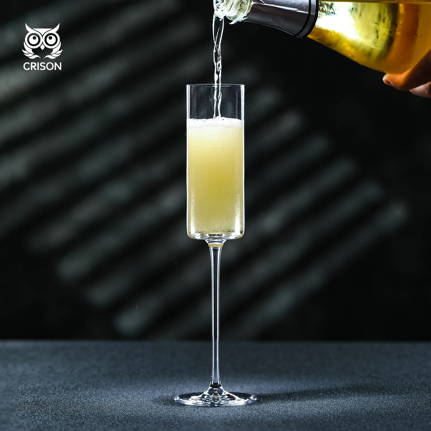 

CP8202 CRISON Japanese style thin champagne glass/Crystal cocktail glass/Wedding party glass cup 175ml