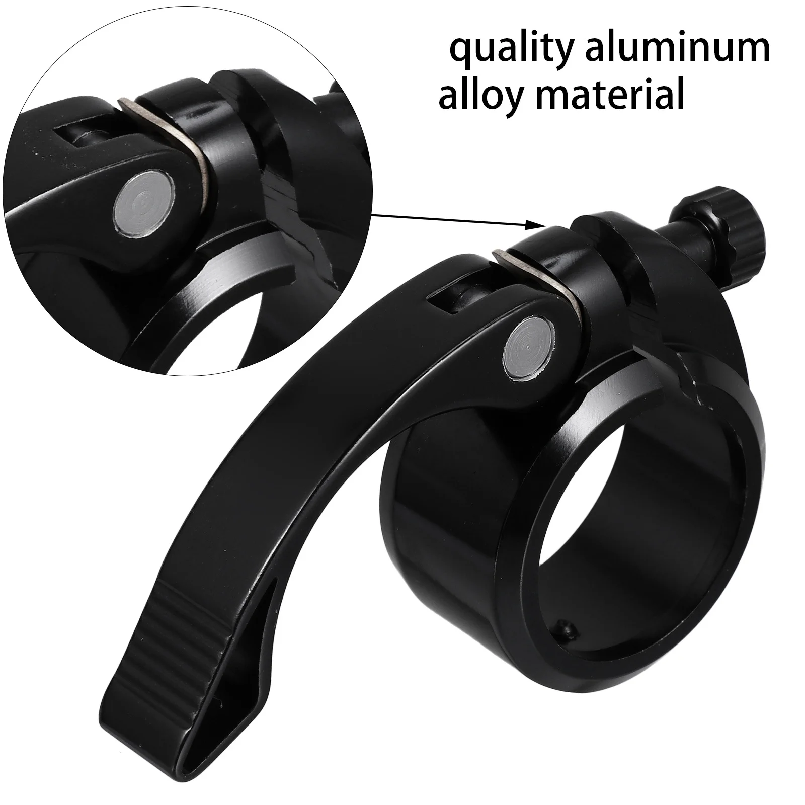 1Pcs Bike Seatpost Clamp Aluminium Alloy Quick Release Road Bicycle Parts Durable Easy Install Secure Grip Round Design
