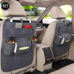 Universal Car Back Seat Storage Bag Organizer Trunk Elastic Felt Storage Bag 6 Pockets Organizer Hanging Car Accessories