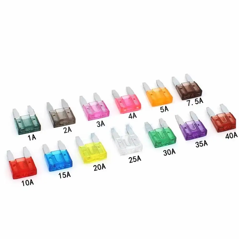 100 stücke kleine Mini-Auto-Blade-Sicherungen Zink-Auto-Sicherungs sortiment Elektro-Sicherungs satz 2a 3a 5a 1,5a 10a 15a 20a 25a 30a 35a 40a – Detail 2