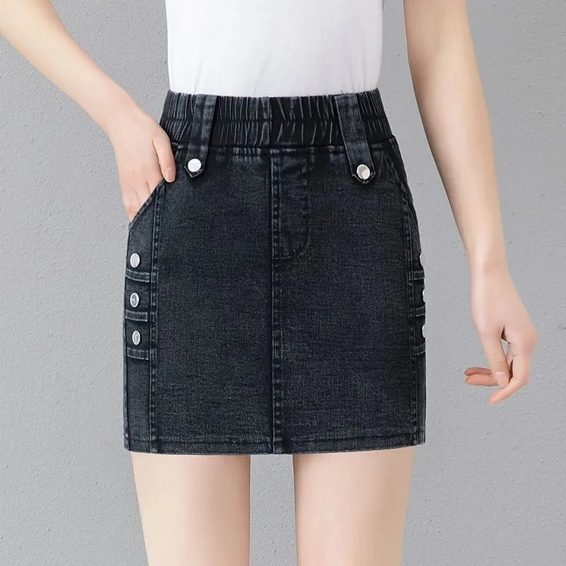 

Large Size Skirts High-Waisted Stretch Denim Skirt Women's Ropa De Mujer Slim-Fit Wrap Hip Faldas Para Mujeres Dresses For Women