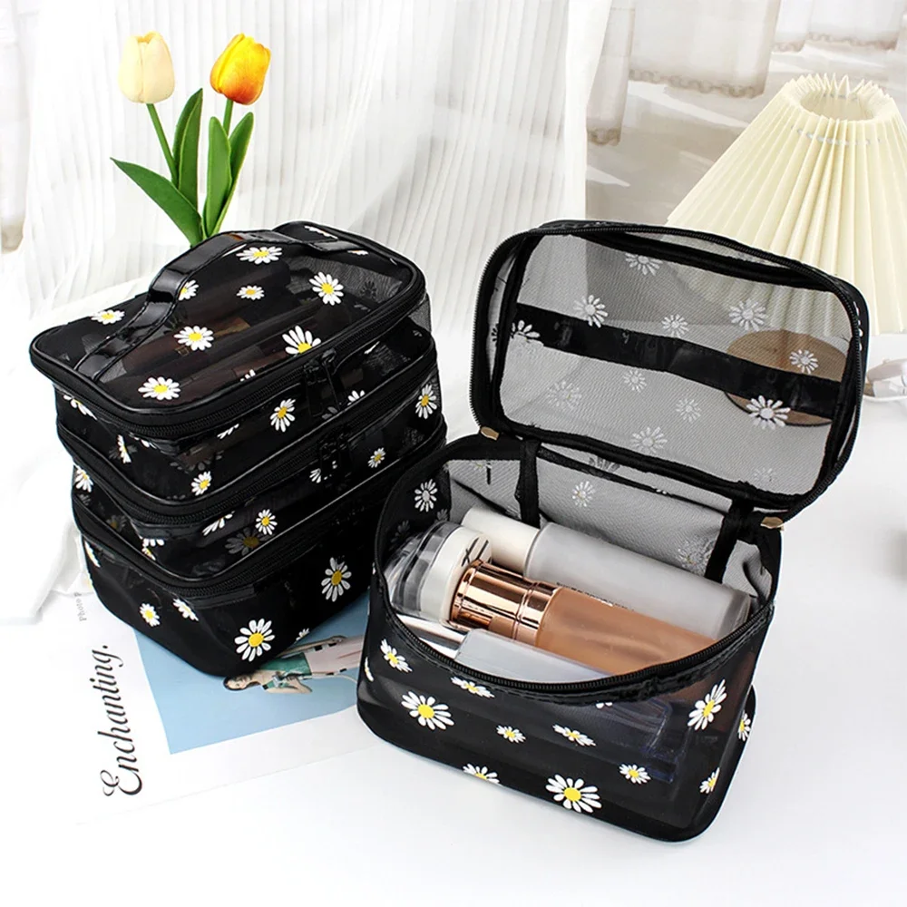 New Fashionable and Lightweight Mesh Portable Makeup Bag Storage bag Toiletries Storage Bag