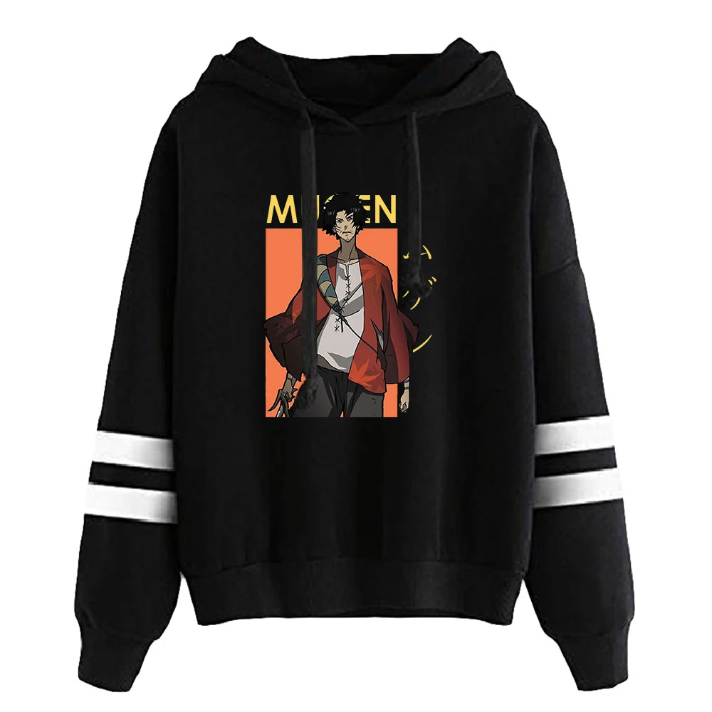 

2026 Samurai Champloo Hoodie Unisex Pocketless Sleeve Women Men Sweatshirt Harajuku Streetwear Japanese Anime Clothes Plus Size