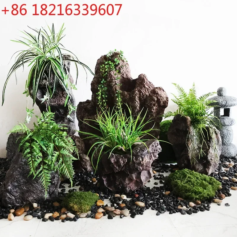 Creative simulation stone flower ware outdoor lawn garden ornament balcony courtyard layout