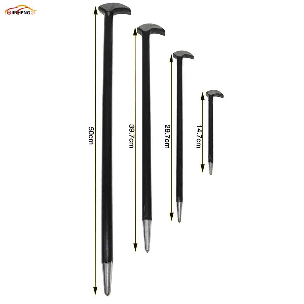 

4pcs Round Bar Crowbar Nail Extractor 6 "12" 16 "20" Injector Nail Extractor Automotive Repair and Disassembly Tool