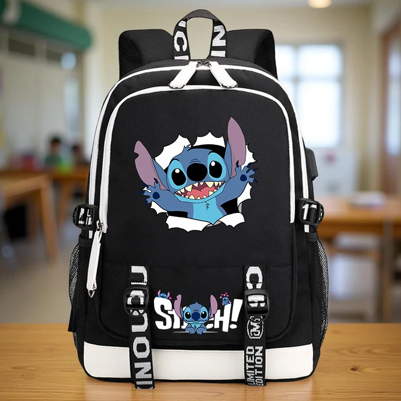 

Рюкзак большой вместимости Stitch, школьный рюкзак, прочный материал, отделение, легкий для повседневного использования, сезон «Снова в школу» и путешествие