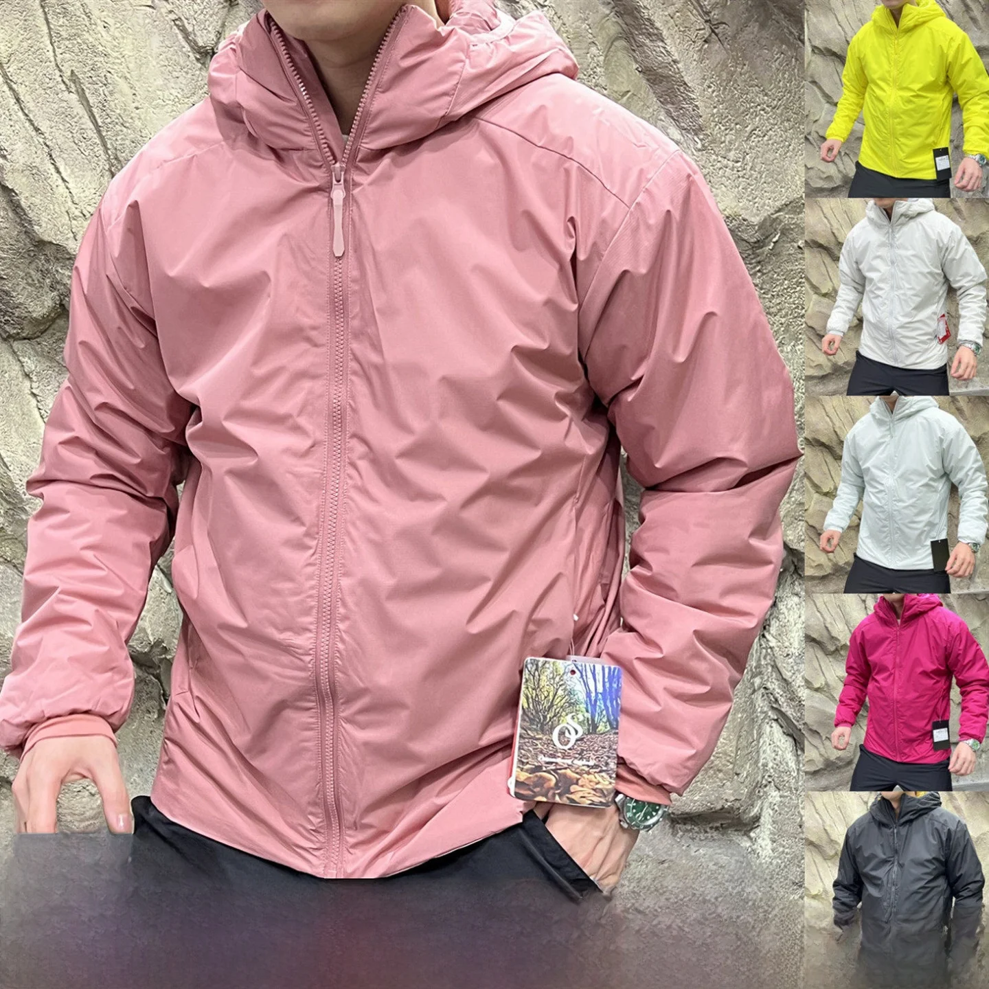 

Dopne Limited Color! High-End Autumn Winter Outdoor Waterproof Lightweight Warm Hooded Cotton Jaet Trendy Youth Casual
