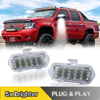 2Pcs LED Under Side Mirror Lights Puddle Lamps For Chevy Silverado Avalanche Subrban GMC Sierra 1500 2500 3500 Cadillac Escalade