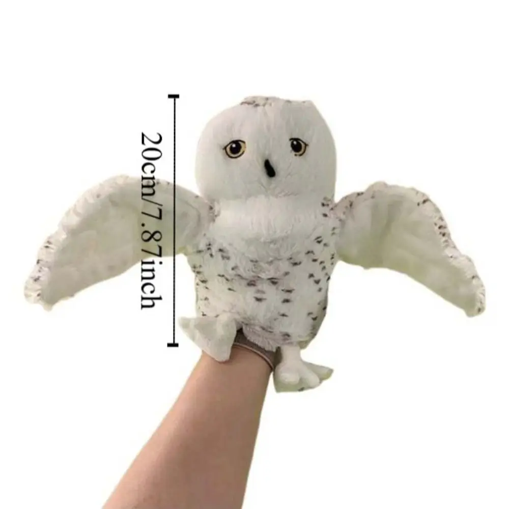 Animais brinquedos simulado coruja mão fantoche mão dedo educacional história fantoche dos desenhos animados kawaii bonecas recheado coruja pai-filho