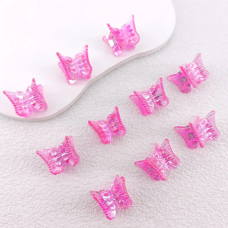 10 stücke Ins Mini Schmetterling Haar Klaue Clips Bunte Trendy Nette Kleine Clips Mehrfarbige Mädchen Haar Clips Haarnadel Haar Zubehör – Detail 15