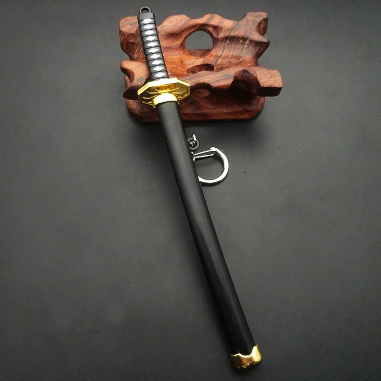 Mini Roronoa Espada Zoro Chaveiro para Homens, Fivela, Bainha, Katana Sabre, Chaveiros Do Carro Presente, 8 Cores