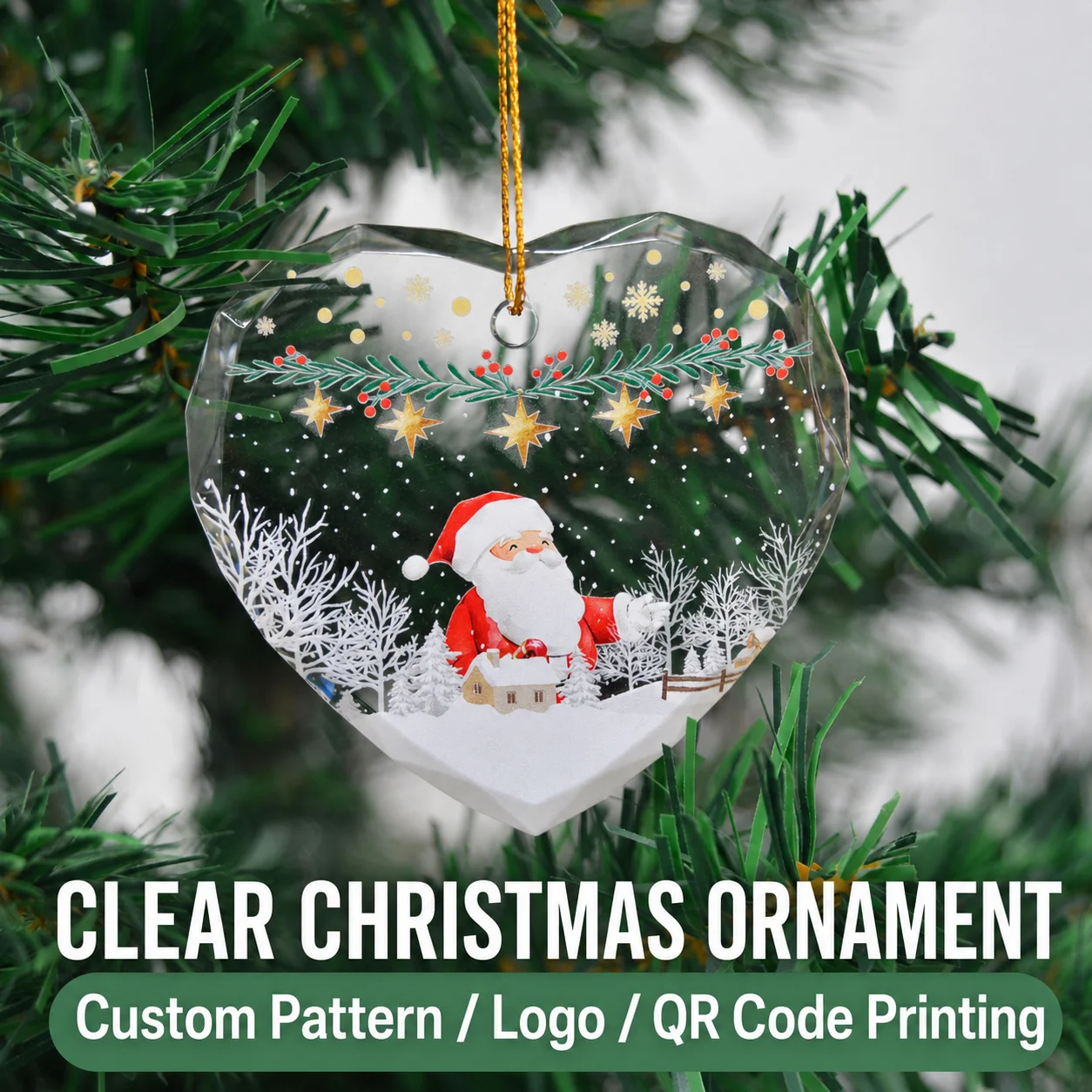 Ps Christmas Ornament Smooth Christmas Hanging Ornament Heart-Shaped Christmas Ornament Wear-Resistant For Door Home Holiday