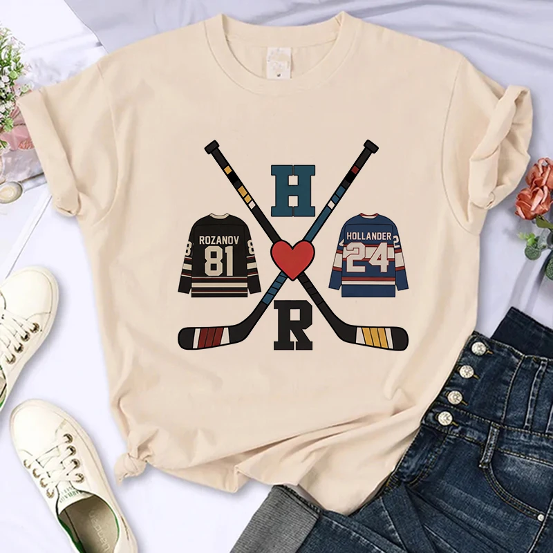 Unisex Casual Gothic Y2k Tees Tops Women Men Graphic Vintage T-Shirt Heated Rivalry Print Crew Neck Short Sleeve T Shirt Clothes