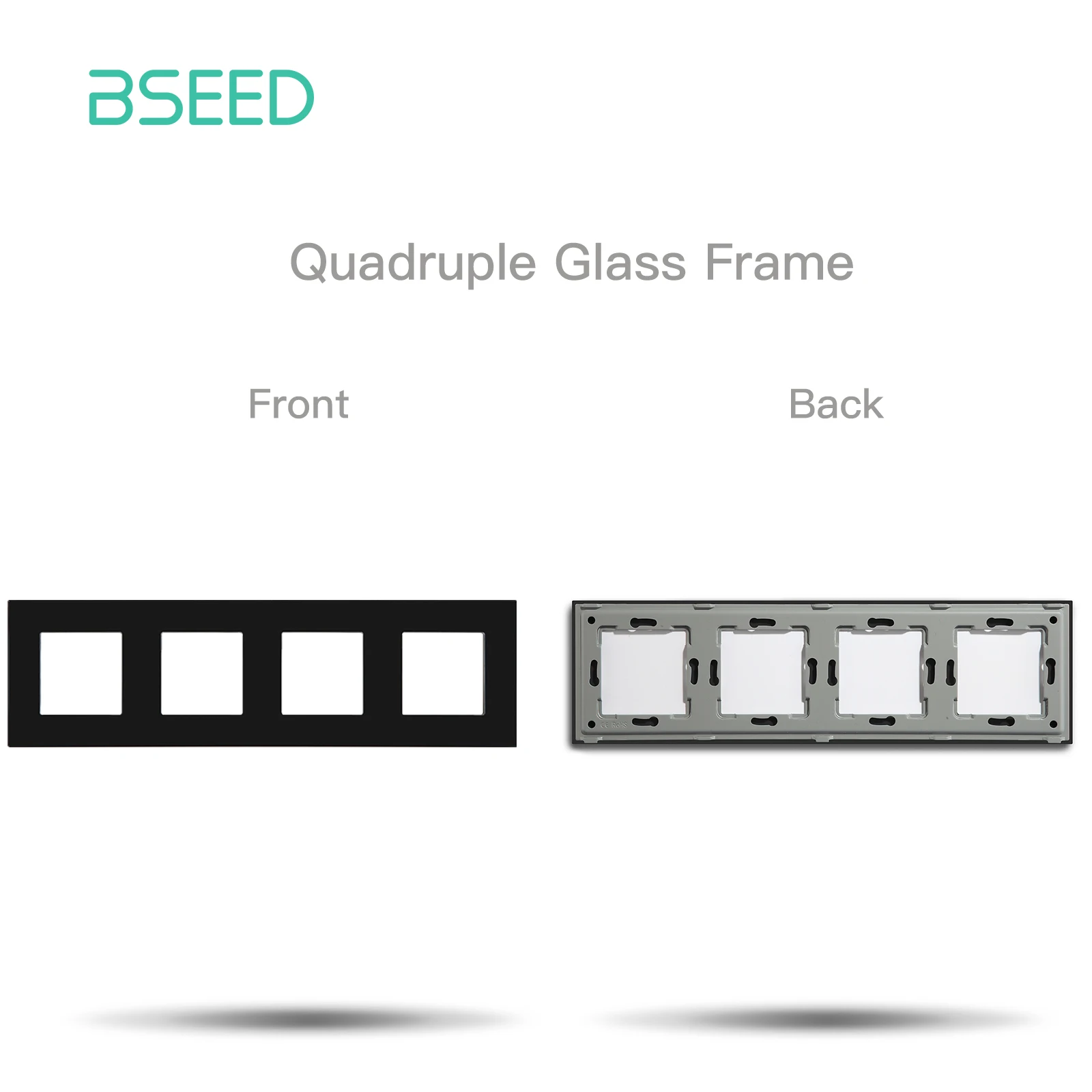 BSEED Mechanische Taste Schalter Modul Teil 1/2/3Gang 1/2Way Steckdose Funktion Teile Glas Rahmen weiß Schwarz DIY Kombination