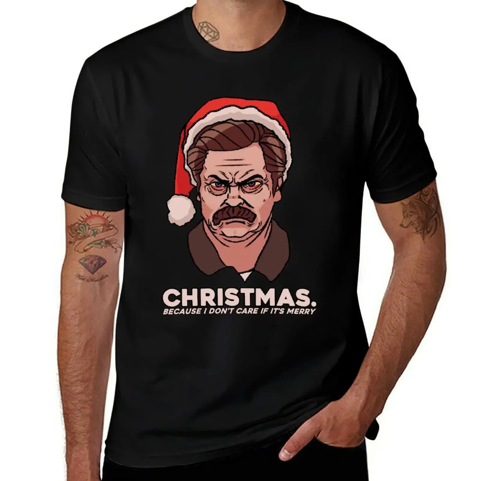 

Ron Swanson Christmas T-Shirt blanks hippie clothes mens t shirts pack