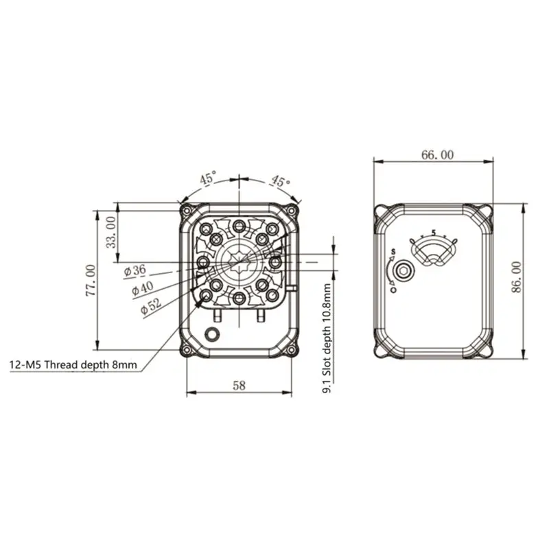 المحرك الكهربائي من سلسلة TM0، محرك التروس، DC9-36V 3-Way لصمامات كروية UPVC/PVC، لصمام التحكم الكهربائي العام #6