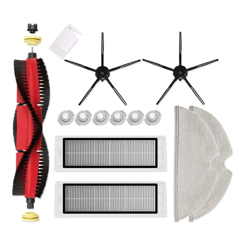 Kit de pièces de rechange DT25 pour les modèles Roborock S5 Max/S6 Max/S6 Pure/S6 MaxV/S50/S51/S55/S60/S65 : brosse rotative, filtre HEPA, chiffon de nettoyage.