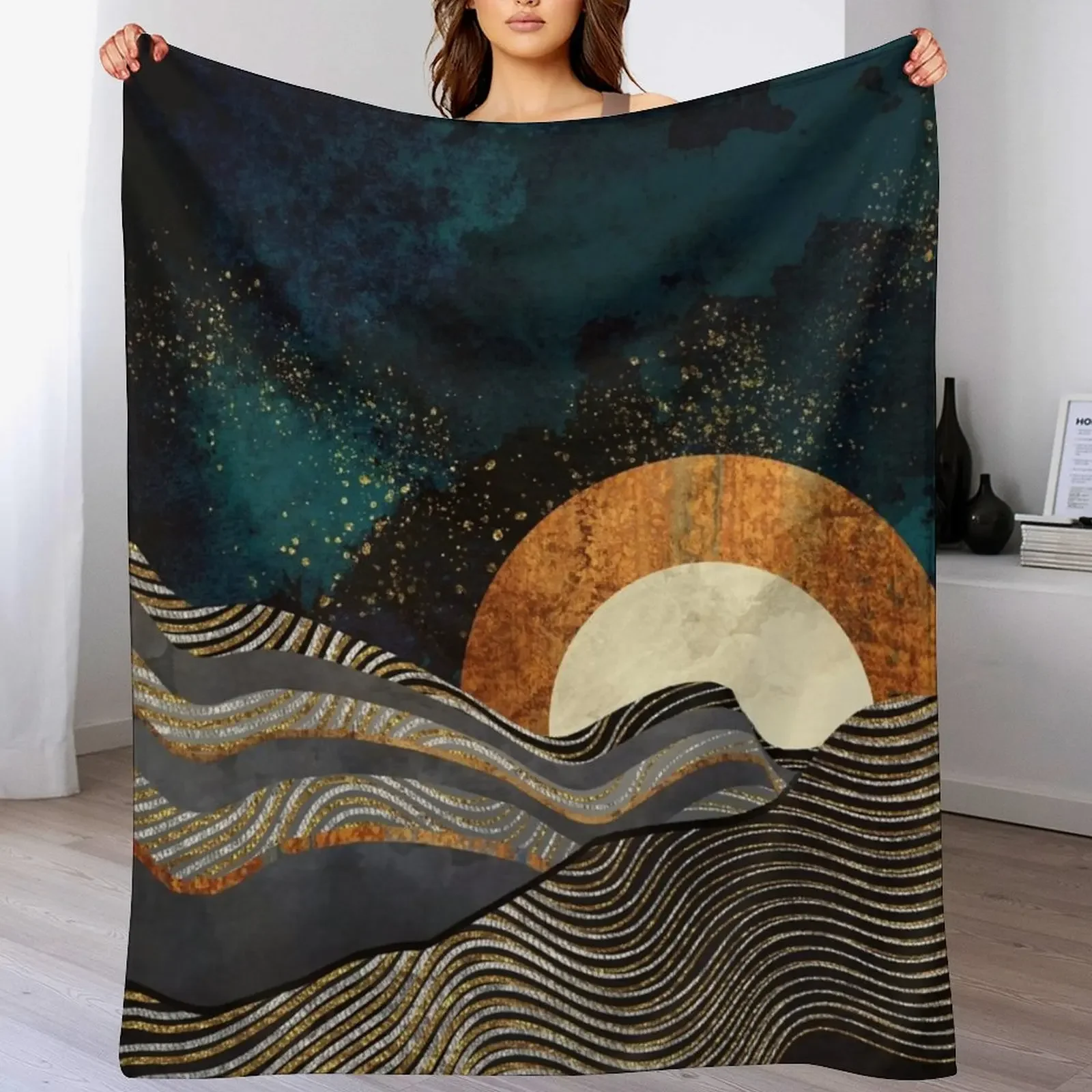 

Gold & Silver Fields Throw Blanket For Baby Thins Luxury Designer Blankets Sofas Of Decoration Blankets