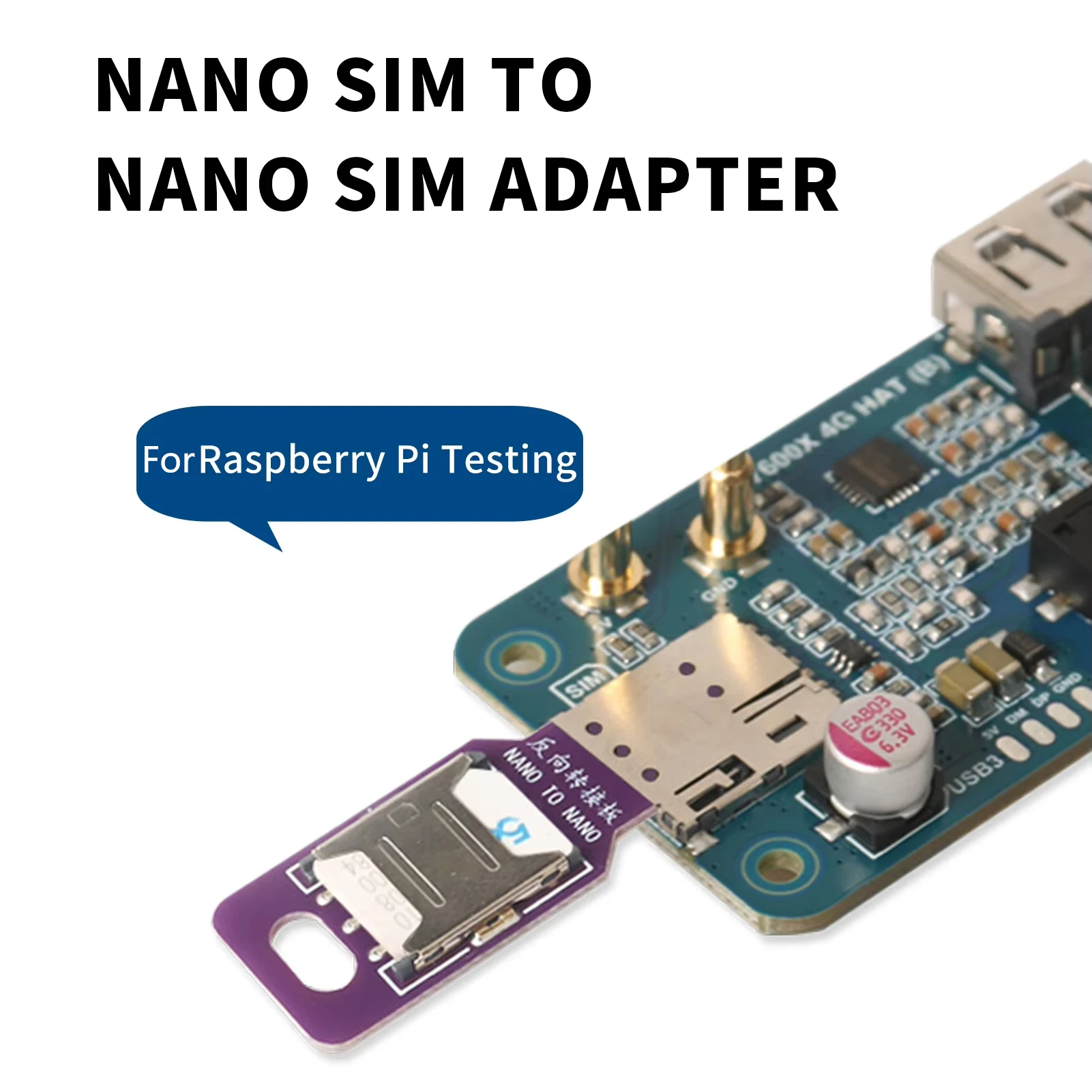 For Nano SIM Card to Mini SIM Card Adapter Expander Test Board PCB Board SIM Card Reader Quick Conversion Card Male to Female