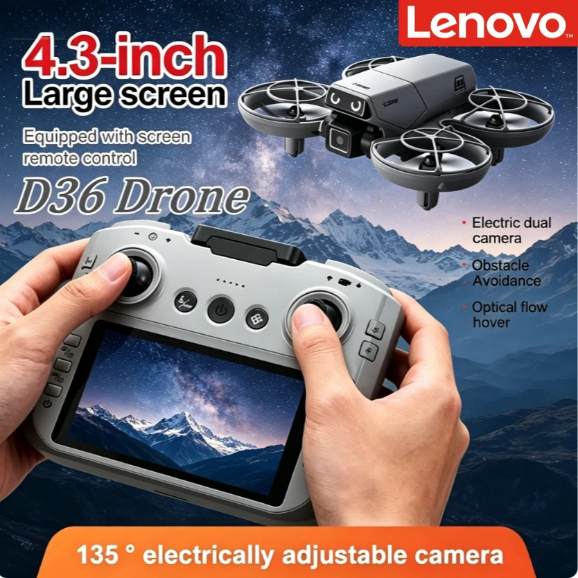 

Lenovo D36 Foldable GPS Drone 5G WiFi 4K 8K Dual Camera Brushless Motor Professional RC Quadcopter Aerial Photography
