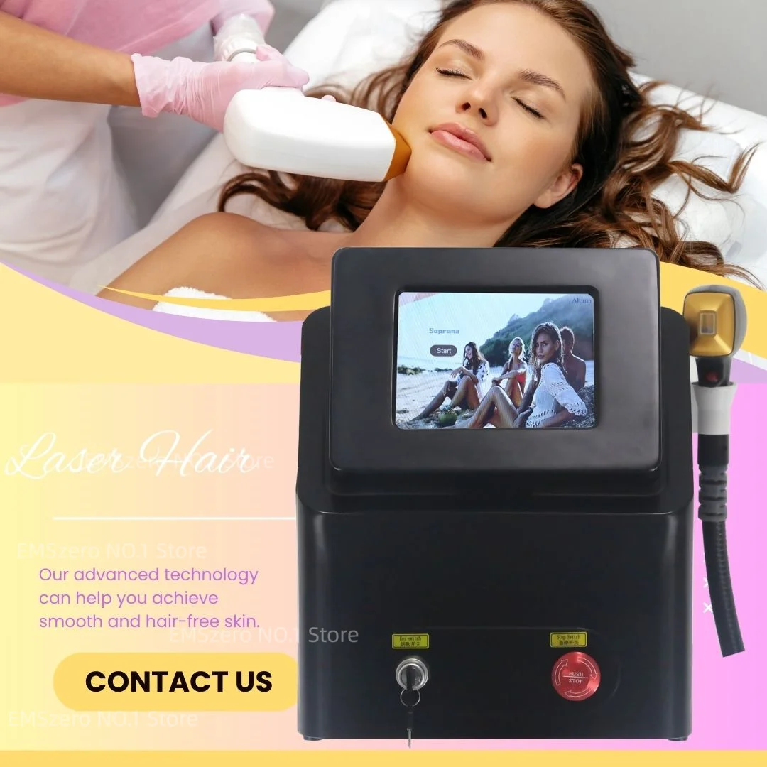 Portable 3500W 808 Diode Laser 755nm 808nm 1064nm Wavelength Ice Free Painless Permanent Hair Removal