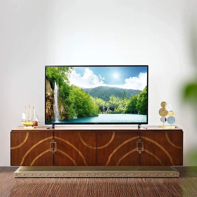 

TV Cabinet Modern Simple Small Apartment Living Room High Solid Wood Storage Floor