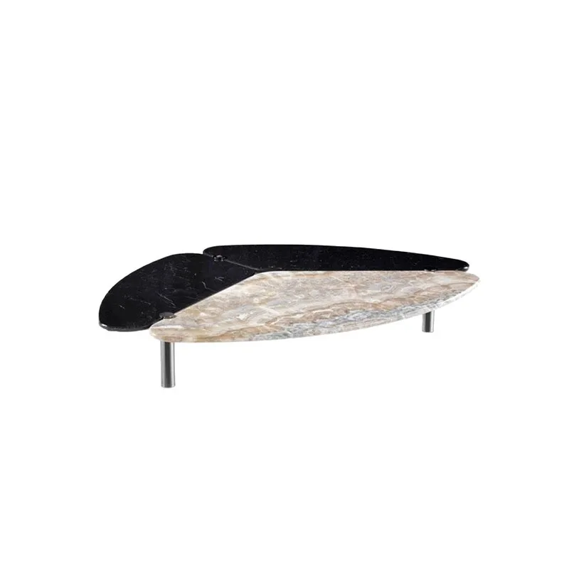 

Living room high-end atmospheric marble splicing coffee table light luxury high-end creative special-shaped tea table