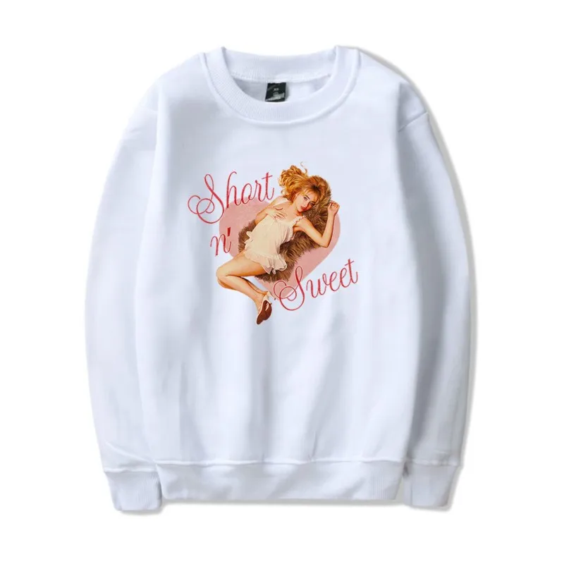 Sabrina Carpenter Sweet Heart Ivory Long Sleeve Crewneck Sweatshirt Merch For Women/Men Unisex Winter Fashion Streetwear