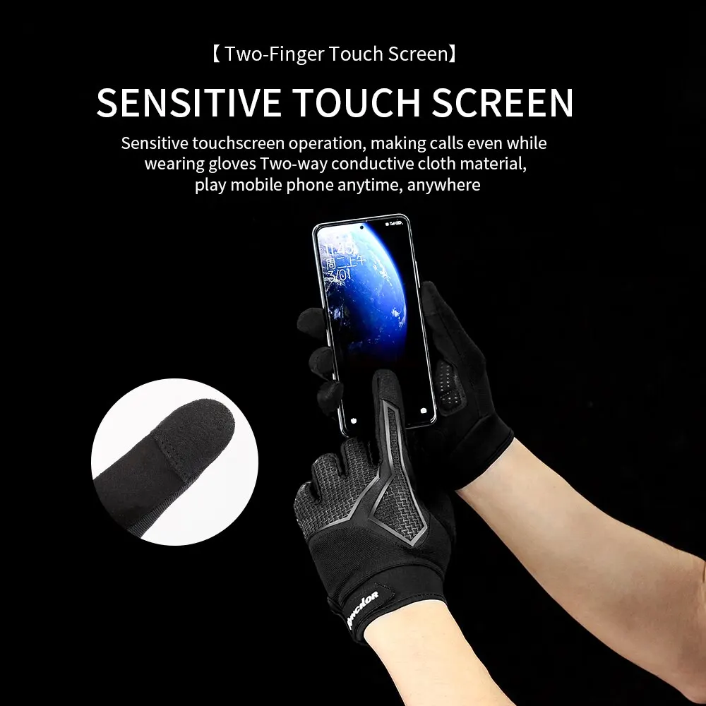 MTB Cycling Gloves Black Touch Screen Men Women Road Bike Gloves Gym Riding Silicone Gel Bicycle Motorcycle Gloves