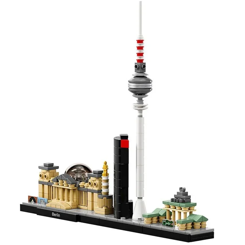 In Stock New Product 21027 Berlin 21026 Venice Skyline Building Blocks Bricks Toys For Adults Kid Art Home Decoration Gift