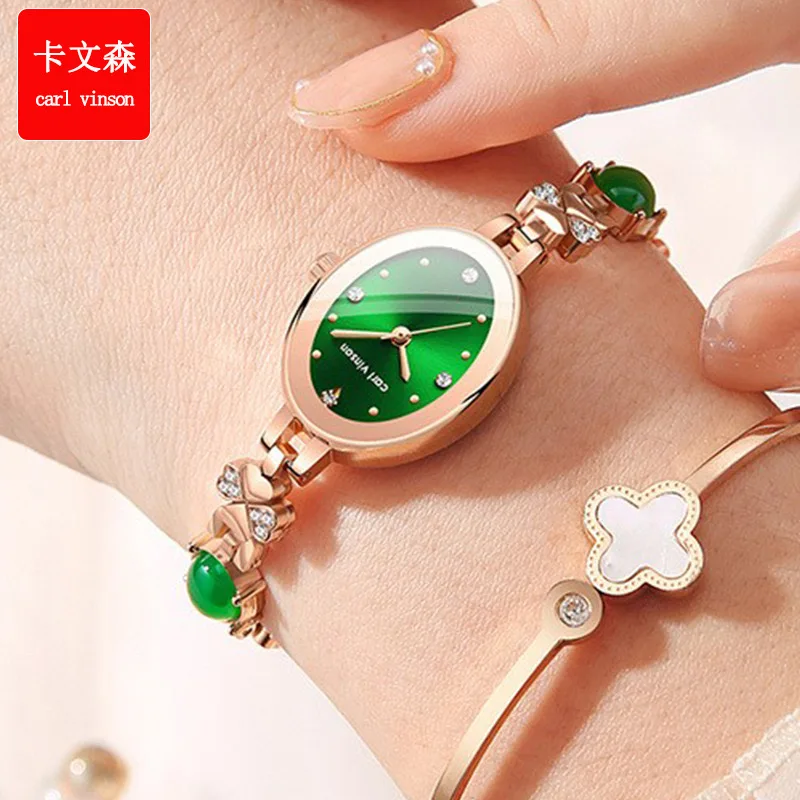 Swiss Genuine Accessible Luxury Niche watch Women's High-looking Exquisite Compact Imported Movement watch Lady watch Four-leaf Clover watch