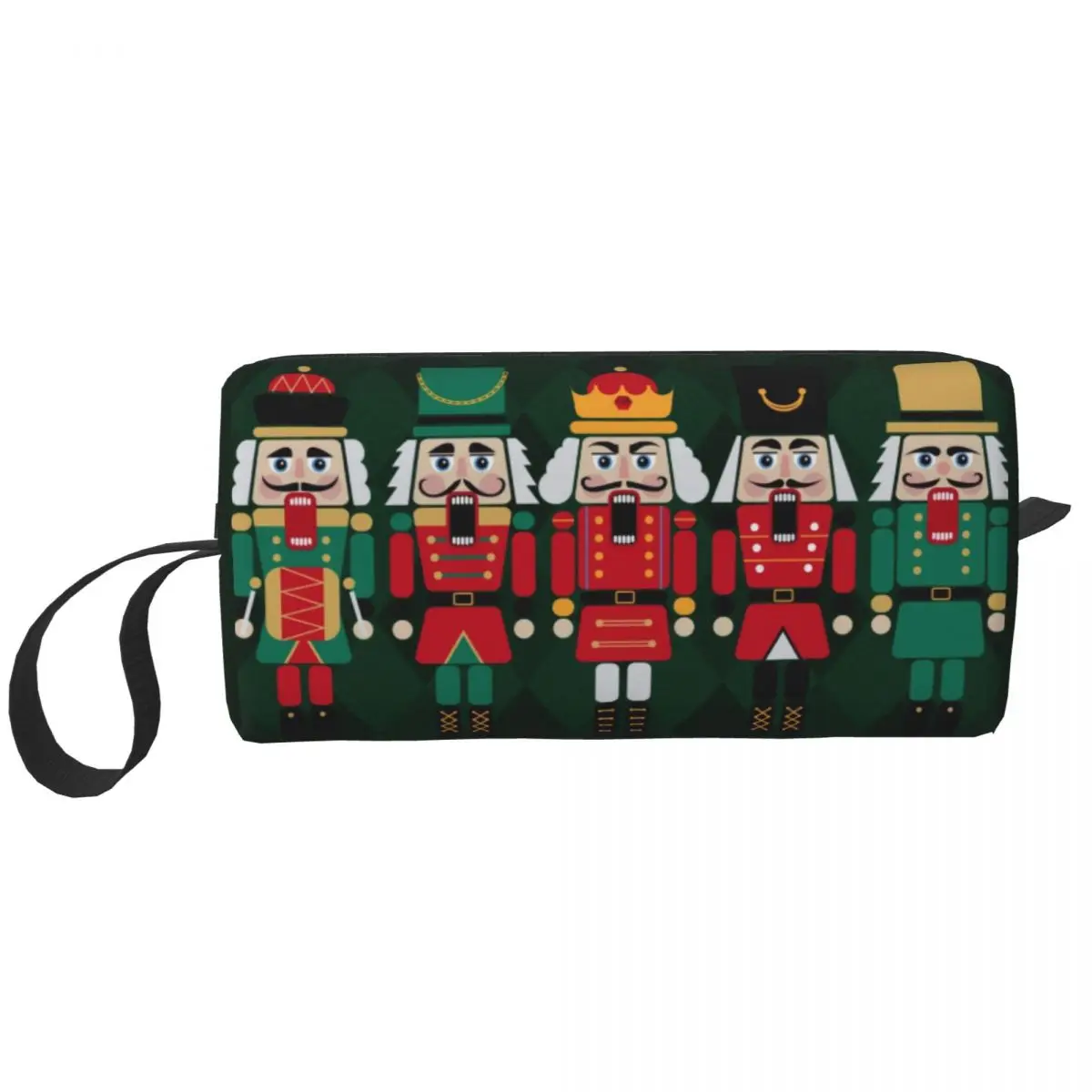 The Nutcrackers Travel Toiletry Bag Women Cartoon Christmas Nutcracker Toy Soldier Makeup Cosmetic Bag Beauty Storage Dopp Kit