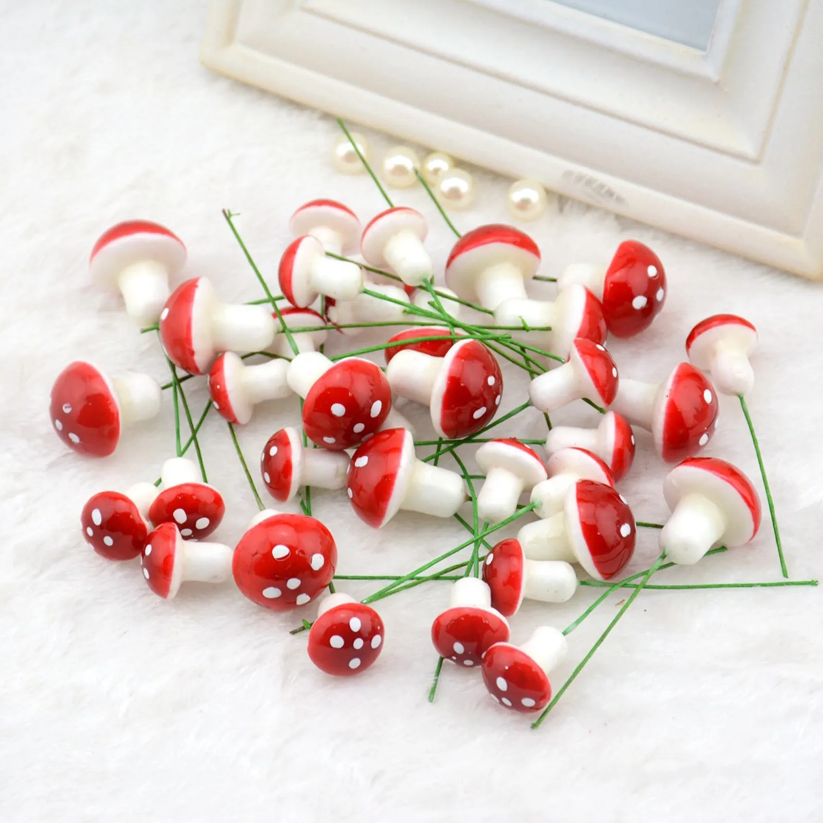 100 unids/set de setas de plástico para adorno de jardín, maceta, bonsái, Micro decoración, maceta adecuada para decoración de jardín