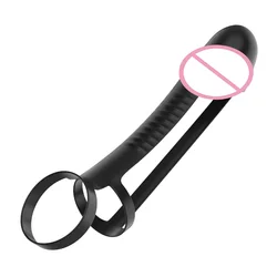 Stropon Dildo Enlargement Delayed Ejaculation Penis Enlargement Reusable Cock Ring Sex Toys For Men Silicone Penis Sleeve