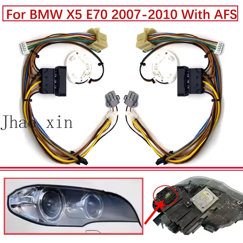 

Front Headlight Internal Wiring Harness Connector Assembly Circuit Set For BMW X5 E70 2007-2010 with AFS Headlamp Wiring Harness